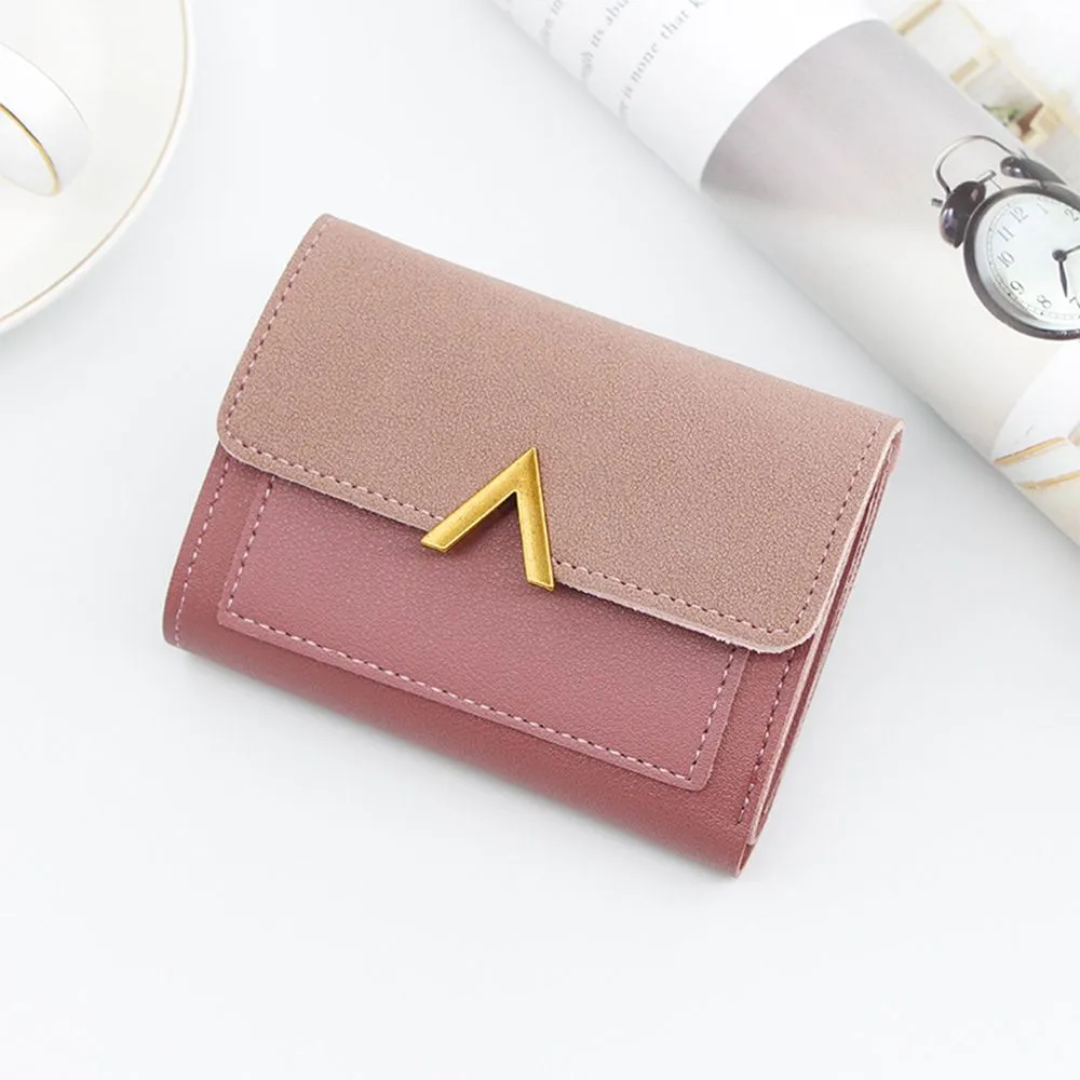 Mini Velvet Leather Wallet-Rose Red-1-State of Style