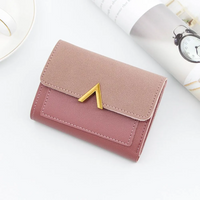 Mini Velvet Leather Wallet-Rose Red-1-State of Style