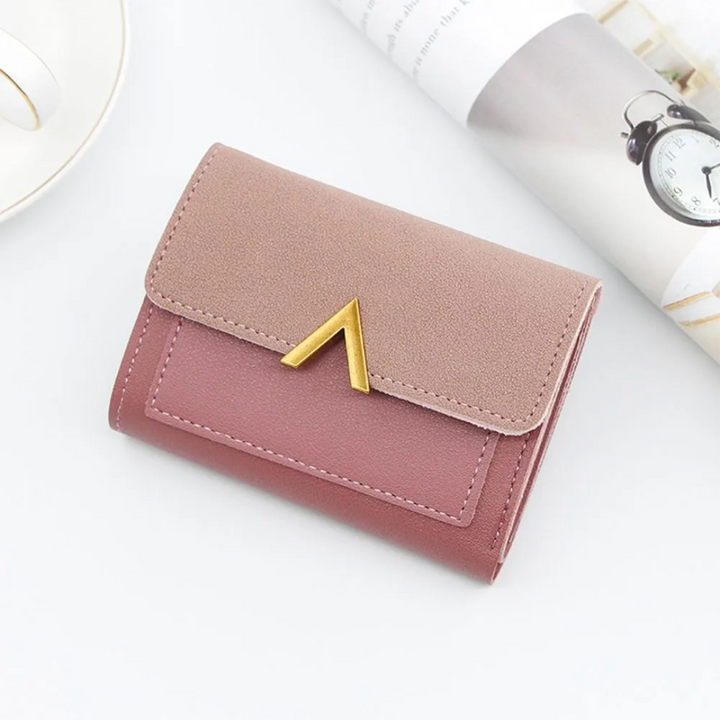 Mini Velvet Leather Wallet-Rose Red-1-State of Style