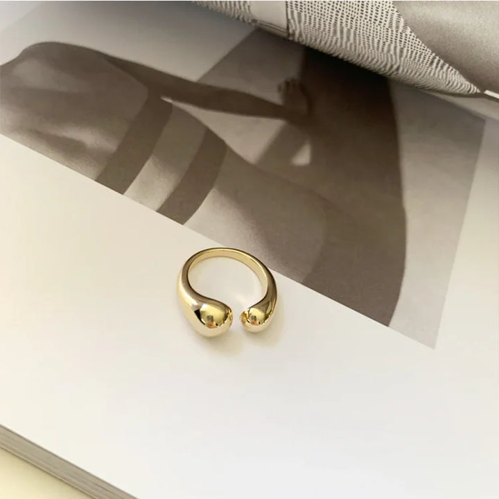 Minimalist Adjustable Ring – Elise-Gold-State of Style