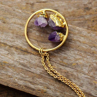 Minimalist Amethyst Raw Stone Necklace - Evelyne-State of Style