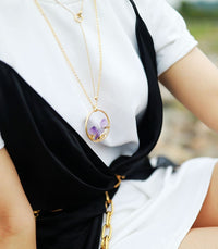 Minimalist Amethyst Raw Stone Necklace - Evelyne-State of Style