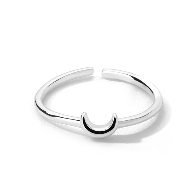 Minimalist Crescent Ring - Nova-Silver-State of Style