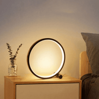 Minimalist Dimmable Table Lamp - EclipseAura Lamp-Black-Cool White-Touch-State of Style