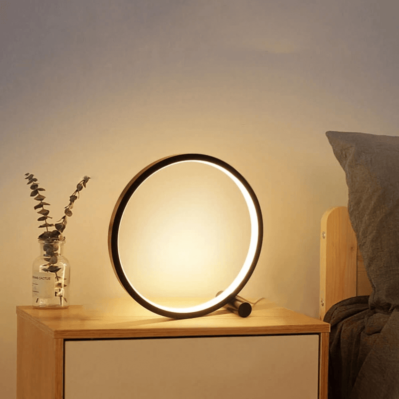 Minimalist Dimmable Table Lamp - EclipseAura Lamp-Black-Cool White-Touch-State of Style
