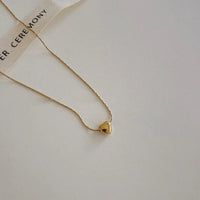 Minimalist Heart Necklace | Sleek Design-Gold-State of Style