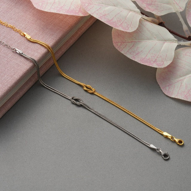 Minimalist Knot Bracelet – Elva-Gold-State of Style