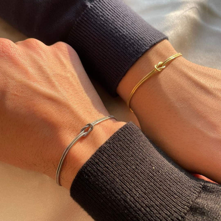 Minimalist Knot Bracelet – Elva-Gold-State of Style