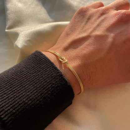 Minimalist Knot Bracelet – Elva-Gold-State of Style