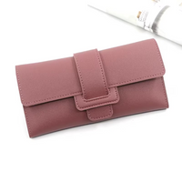 Minimalist Long Leather Wallet – Elegant & Organised Design-Red-State of Style