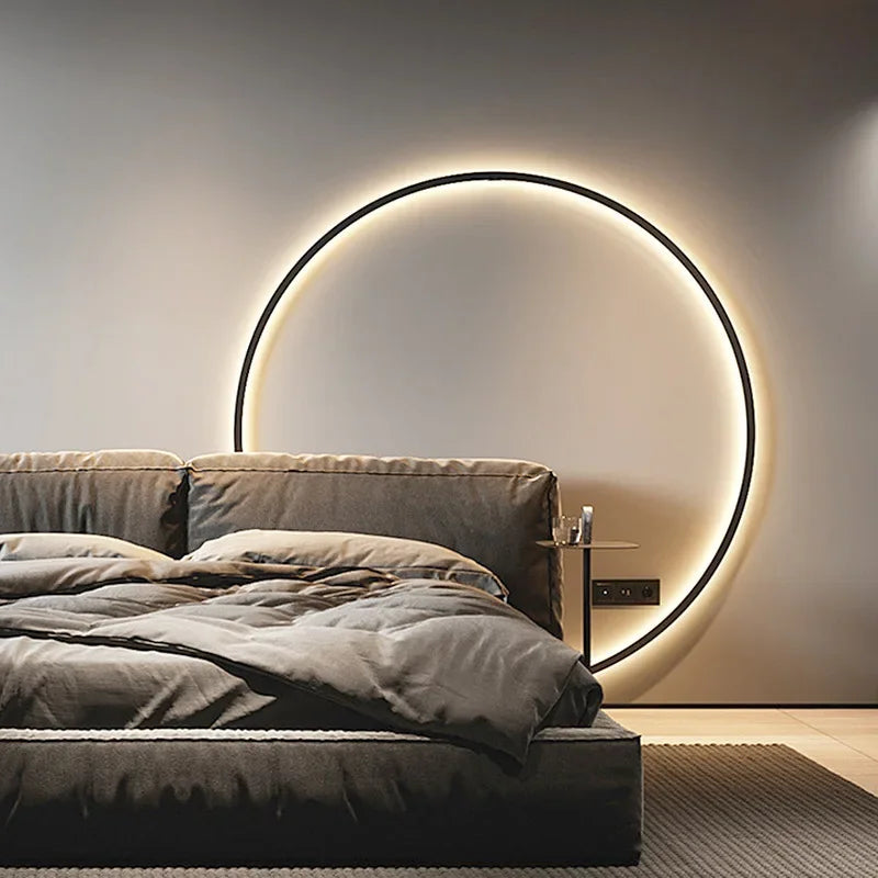 Minimalist Round Wall Lamp - Lars-30cm-Type B USB Input-Warm White-State of Style