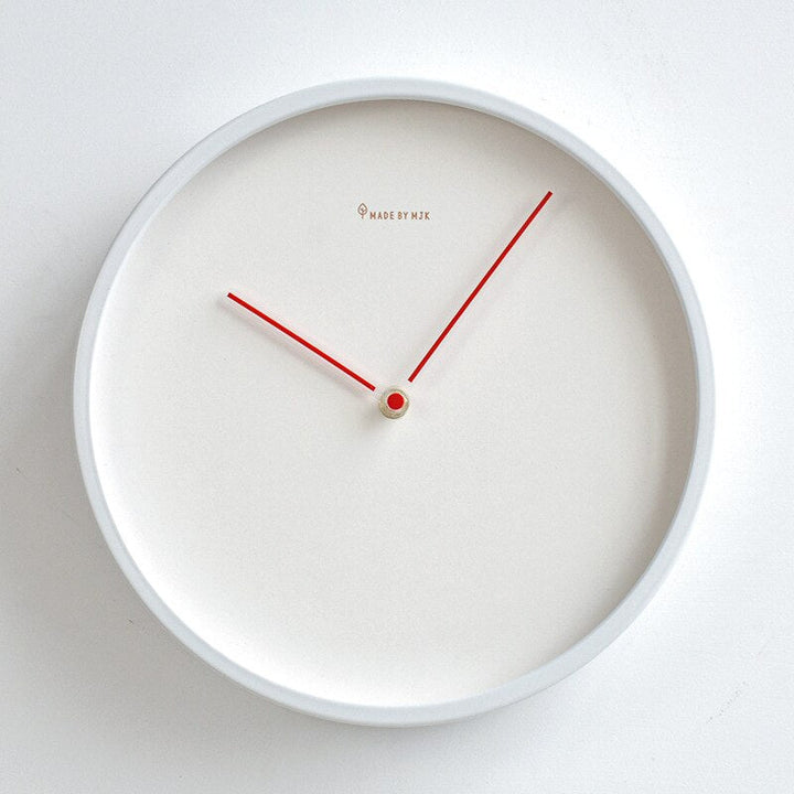 Minimalist Scandinavian Wall Clock - Skara-Red-25cm-State of Style