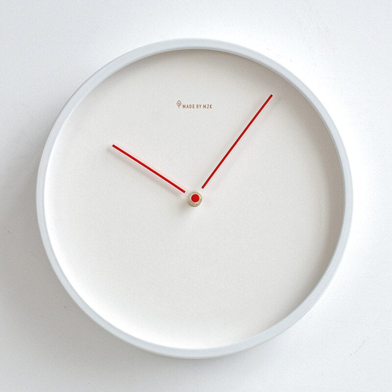 Minimalist Scandinavian Wall Clock - Skara-Red-25cm-State of Style