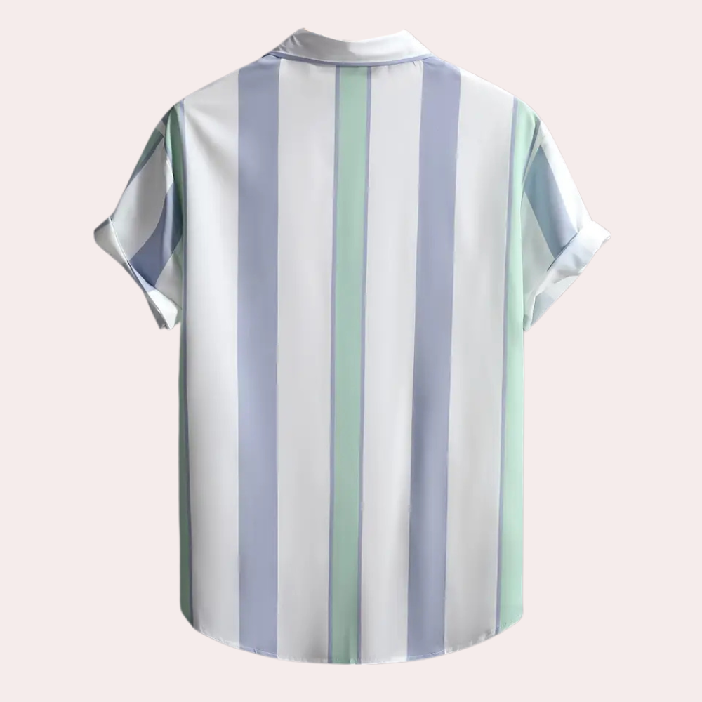 Minimalist Striped Shirt with Button Closure - Felix-S-State of Style