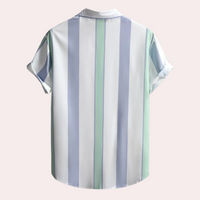 Minimalist Striped Shirt with Button Closure - Felix-S-State of Style