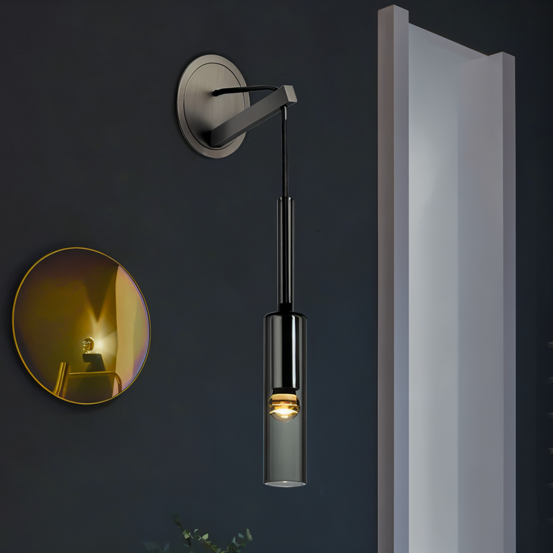 Minimalist Wall Lamp with Smoke Glass - Orvane-State of Style