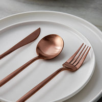 Minimalistic Cutlery for Modern Tables - PureSet-Matte Gold-Set for 4 people (20 pieces)-State of Style