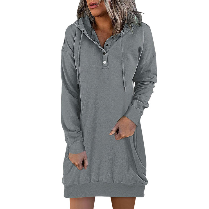 Minimalistic Long Women's Hoodie – Valeria-Pink-S-State of Style