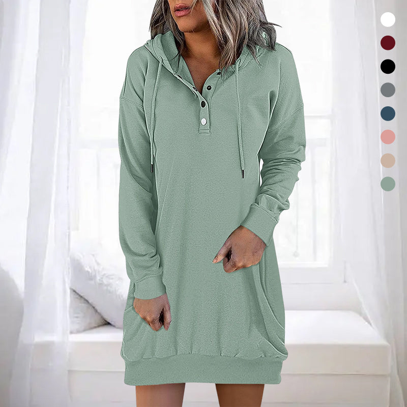 Minimalistic Long Women's Hoodie – Valeria-Pink-S-State of Style