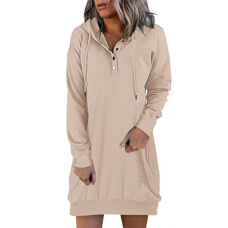 Minimalistic Long Women's Hoodie – Valeria-Pink-S-State of Style