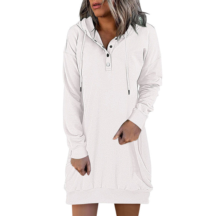 Minimalistic Long Women's Hoodie – Valeria-Pink-S-State of Style
