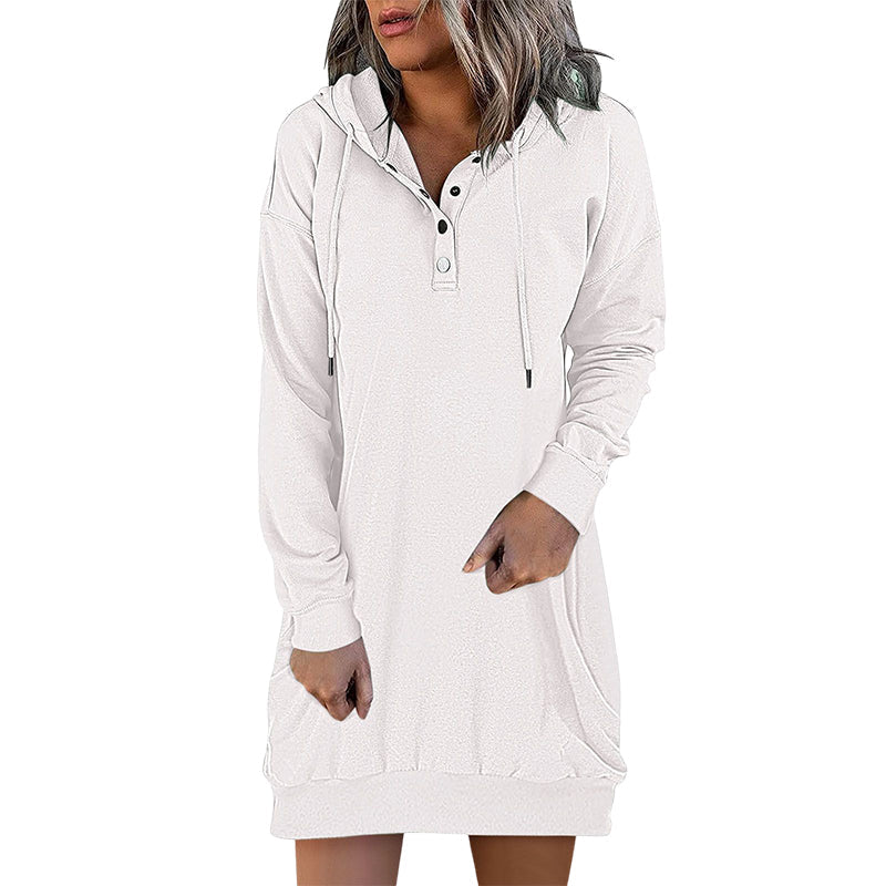 Minimalistic Long Women's Hoodie – Valeria-Pink-S-State of Style