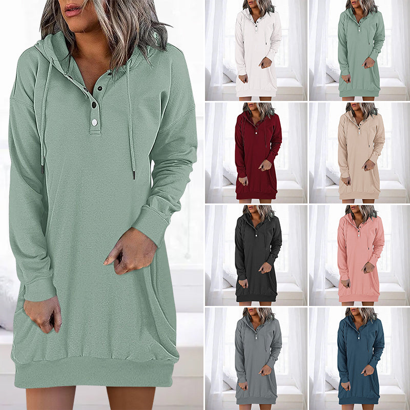 Minimalistic Long Women's Hoodie – Valeria-Pink-S-State of Style