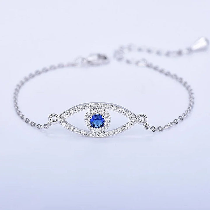 Mira Evil Eye Bracelet-A: Silver-State of Style