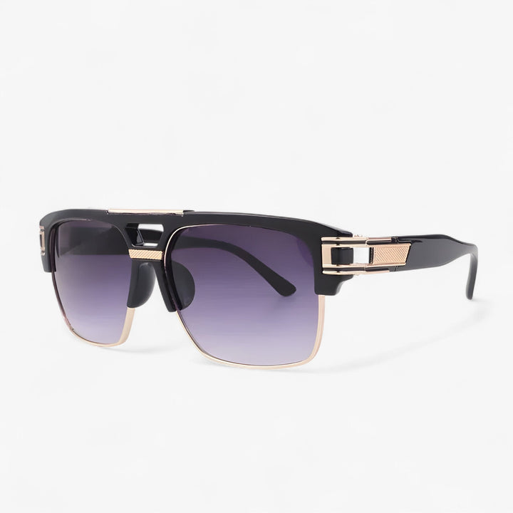 Mirrored Retro Designer Sunglasses – Calvero-Black Grey-State of Style