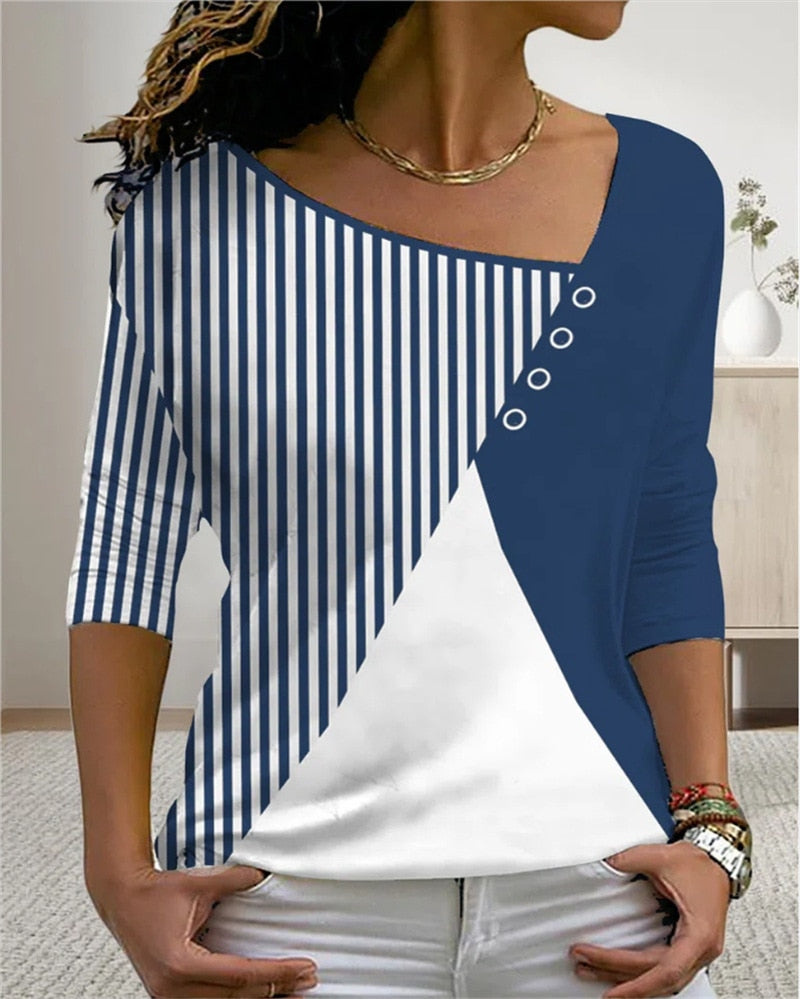 MirtesShirt | Women's Classic V-Neck Tee-Blue-S-State of Style