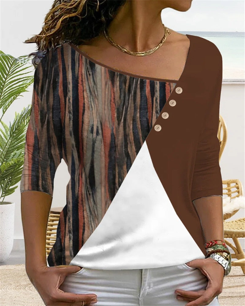 MirtesShirt | Women's Classic V-Neck Tee-Brown-S-State of Style