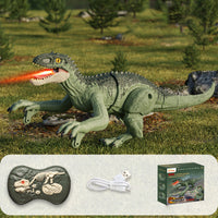 Mist-spewing Interactive Dinosaur from a Distance - RoboRex-Tyrannosaurus Rex 22cm - Green-State of Style