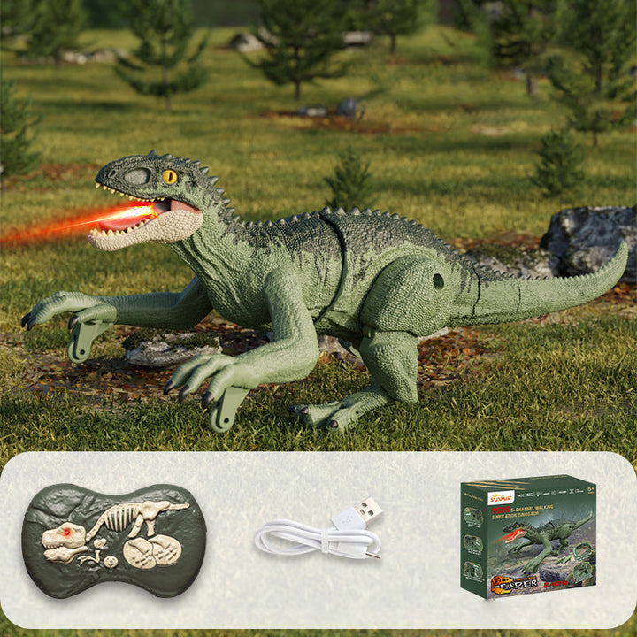 Mist-spewing Interactive Dinosaur from a Distance - RoboRex-Tyrannosaurus Rex 22cm - Green-State of Style