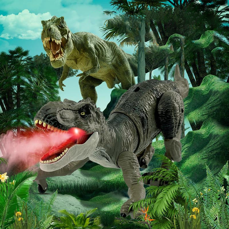 Mist-spewing Interactive Dinosaur from a Distance - RoboRex-Velociraptor 22cm - Blue-State of Style