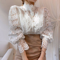 MitziBlouse | Women's Elegant Lace Top-Apricot-S-State of Style