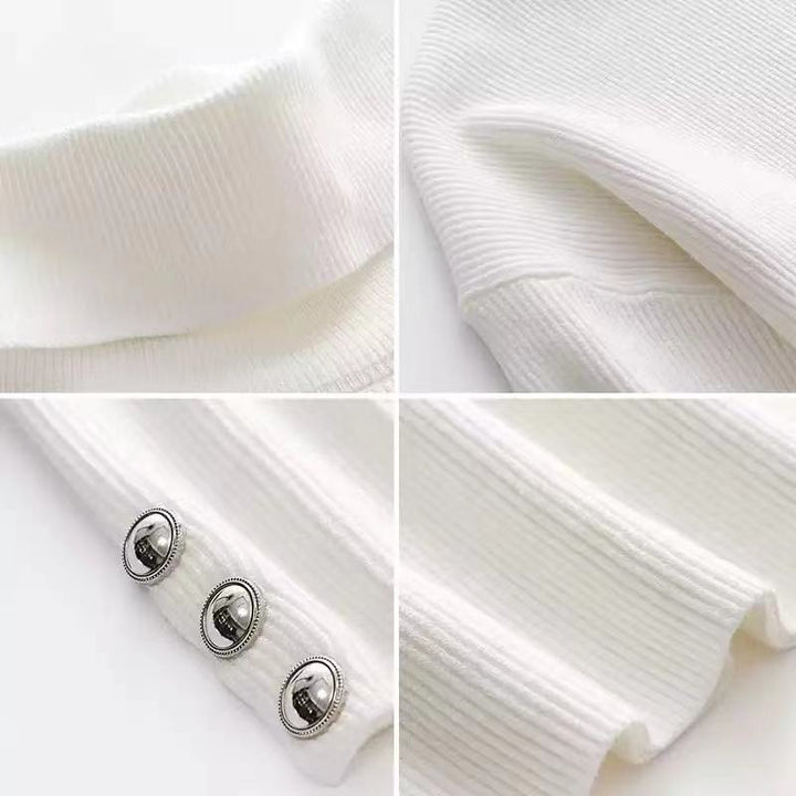 MitzisShirt | Women's Elegant Turtleneck Knit Sweater-Khaki-S-State of Style