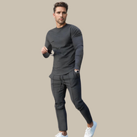 Modern 2-Piece Men's Outfit - Milan-Dark Grey-S-State of Style