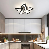 Modern Acrylic Chandelier with Remote Control - Lunora-Black-State of Style