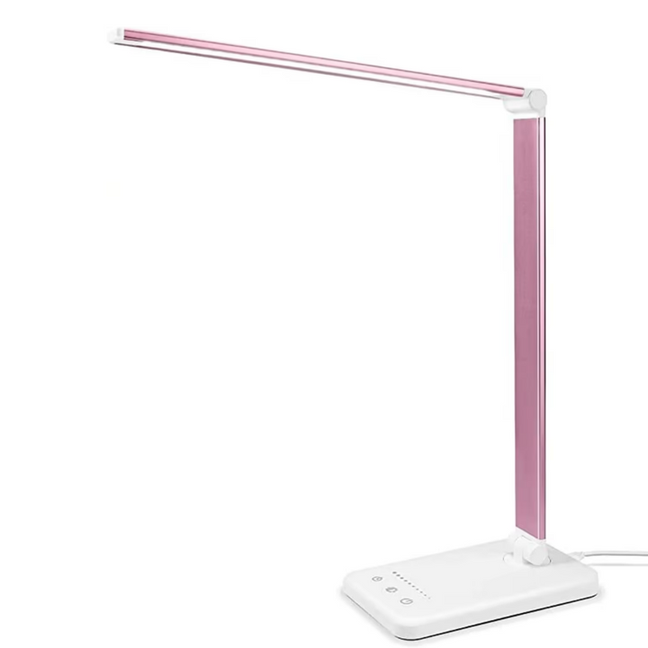 Modern Adjustable LED Desk Lamp with USB Charging Port - BrightEase-White-State of Style