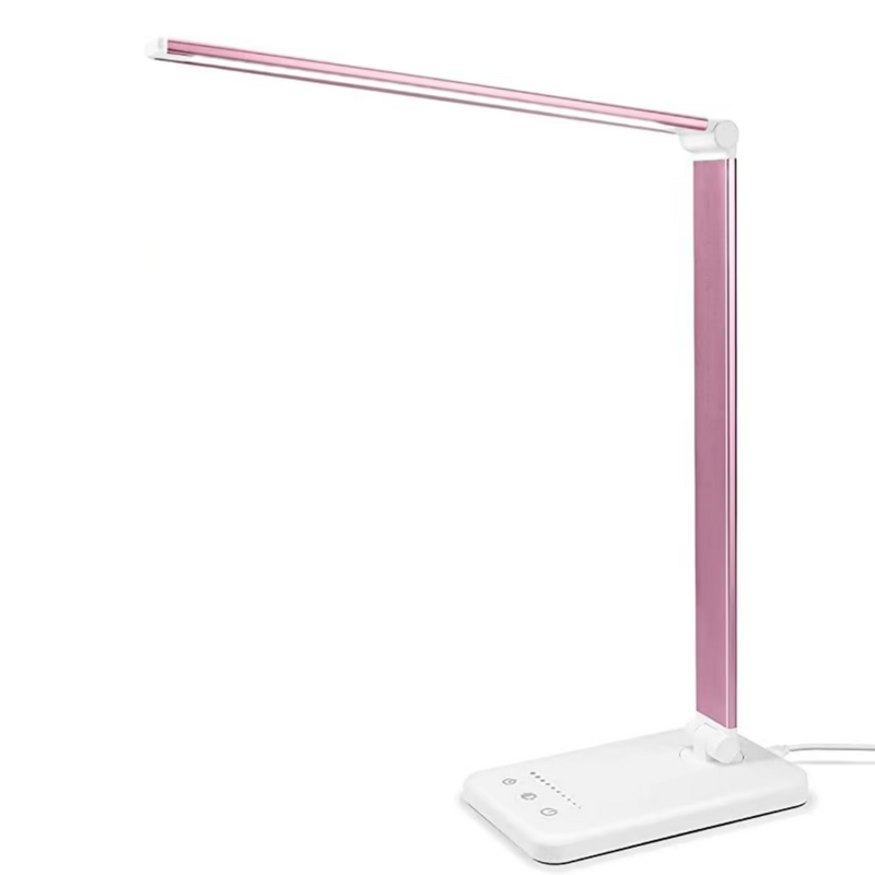 Modern Adjustable LED Desk Lamp with USB Charging Port - BrightEase-White-State of Style