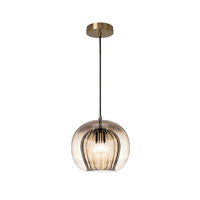 Modern Aluminium-Glass Pendant Lamp - LumaLite-Cognac-Cold White-State of Style