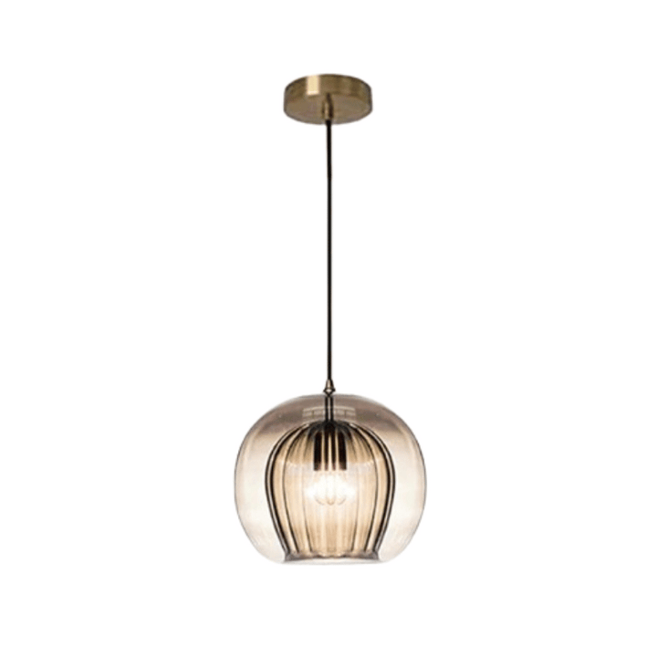 Modern Aluminium-Glass Pendant Lamp - LumaLite-Cognac-Cold White-State of Style