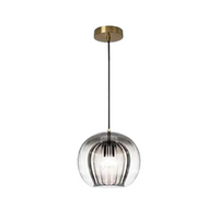 Modern Aluminium-Glass Pendant Lamp - LumaLite-Smoked-Cold White-State of Style