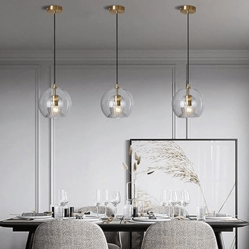 Modern Aluminium-Glass Pendant Lamp - LumaLite-Transparent-Neutral White-State of Style