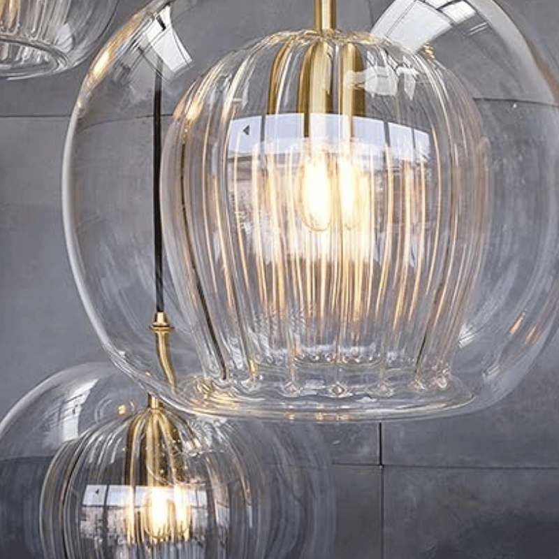 Modern Aluminium-Glass Pendant Lamp - LumaLite-Transparent-Neutral White-State of Style