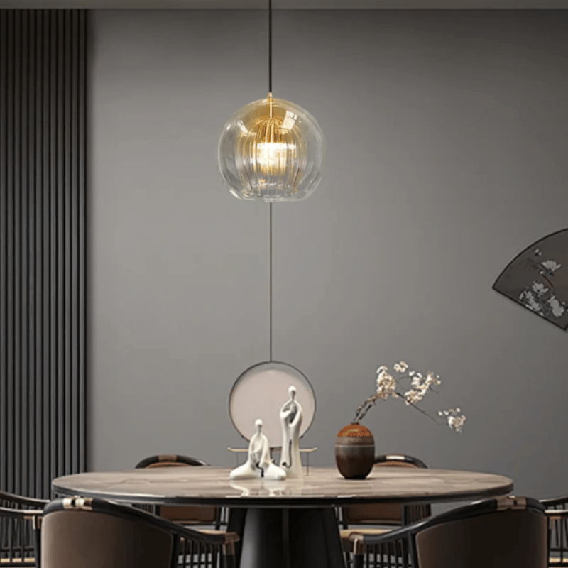 Modern Aluminium-Glass Pendant Lamp - LumaLite-Transparent-Neutral White-State of Style