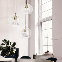 Modern Aluminium-Glass Pendant Lamp - LumaLite-Transparent-Neutral White-State of Style