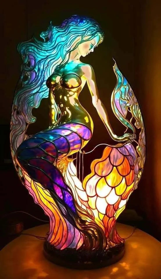 Modern Art Lamp - LumiAura-Mermaid-15 cm-State of Style