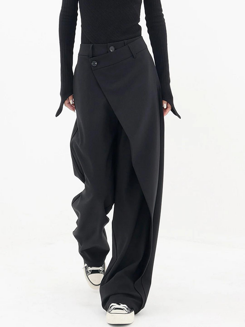 Modern Baggy Ladies Trousers - Emma-Black-S-State of Style