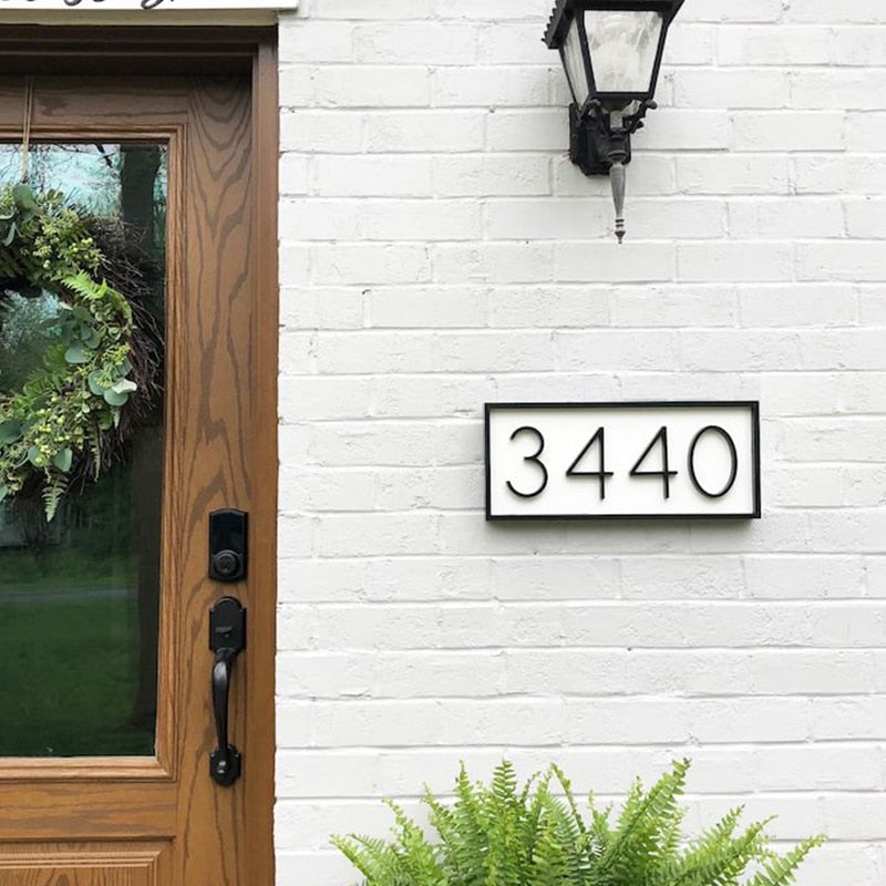 Modern Black House Numbers with Floating Design – Numbré-0-State of Style